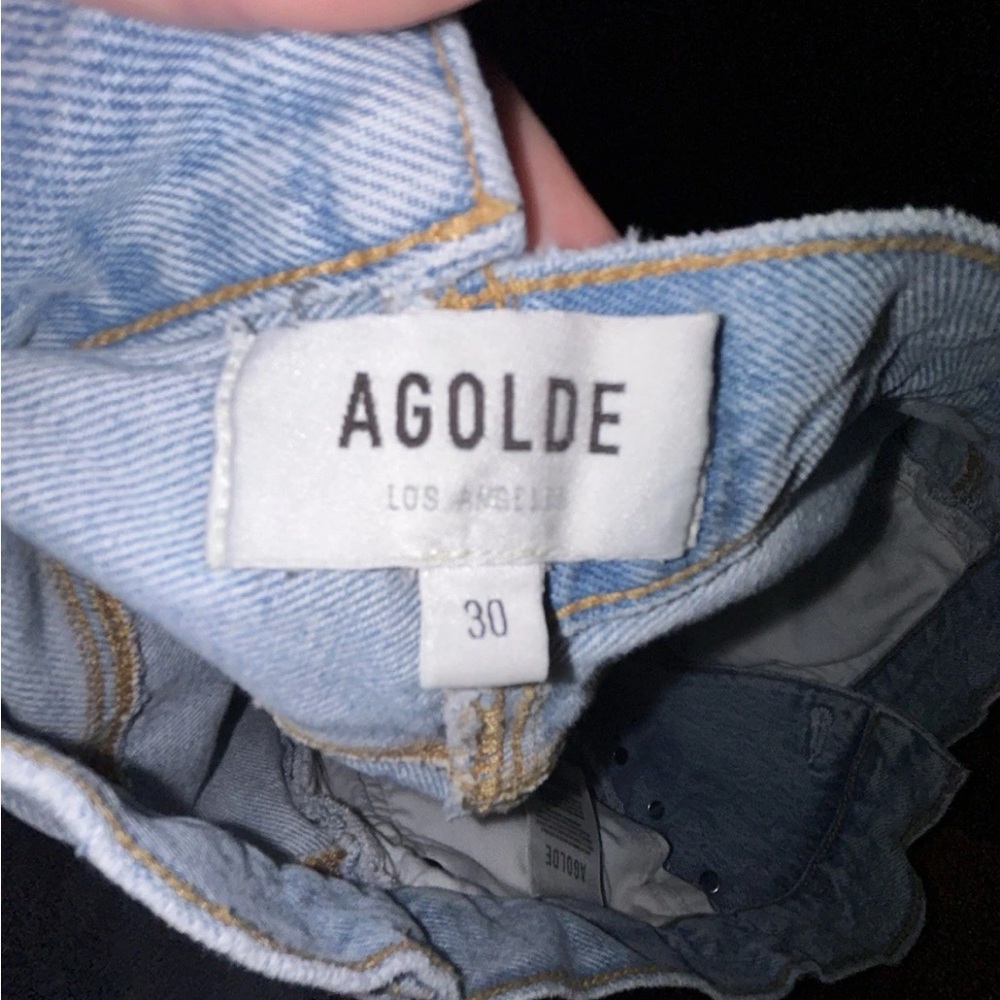 Agolde Criss-Cross Raw-Hem Straight-Leg Jeans, Organic Cotton - Picture 4 of 7